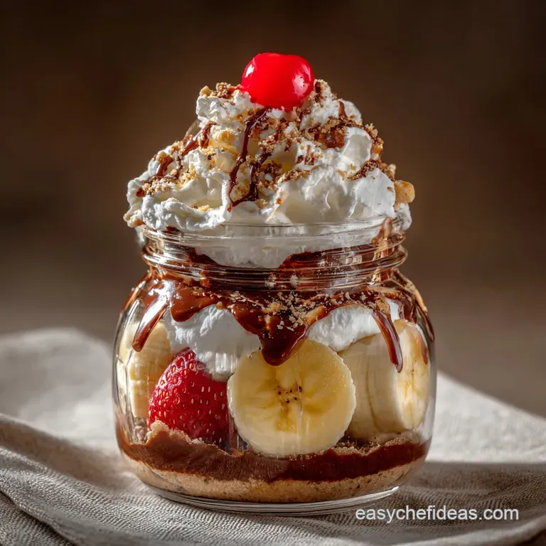 Guiltless Banana Split in a Jar: The High-Protein Parfait