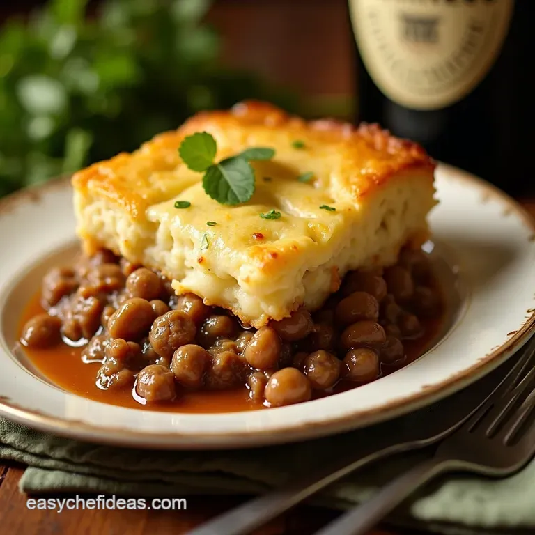 Guinness Braised Short Rib Shepherds Pie presentation