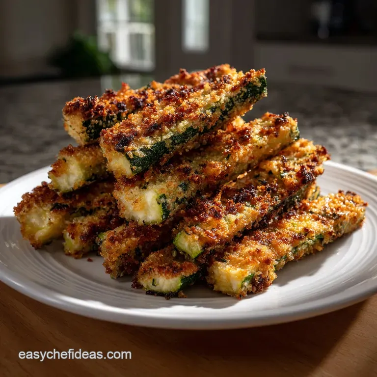 Healthy Baked Zucchini Sticks Oven Or: Crispy Veggie Fries presentation