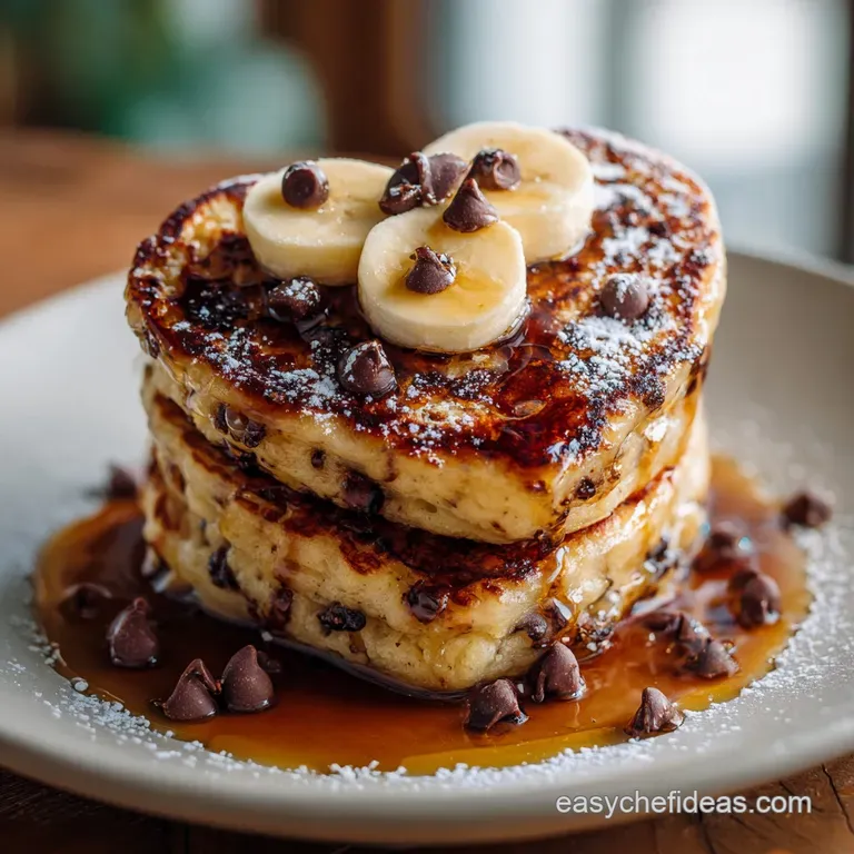 Heartshaped Chocolate Chip Banana Pancakes: a Proper Romantic Brunch Recipe presentation