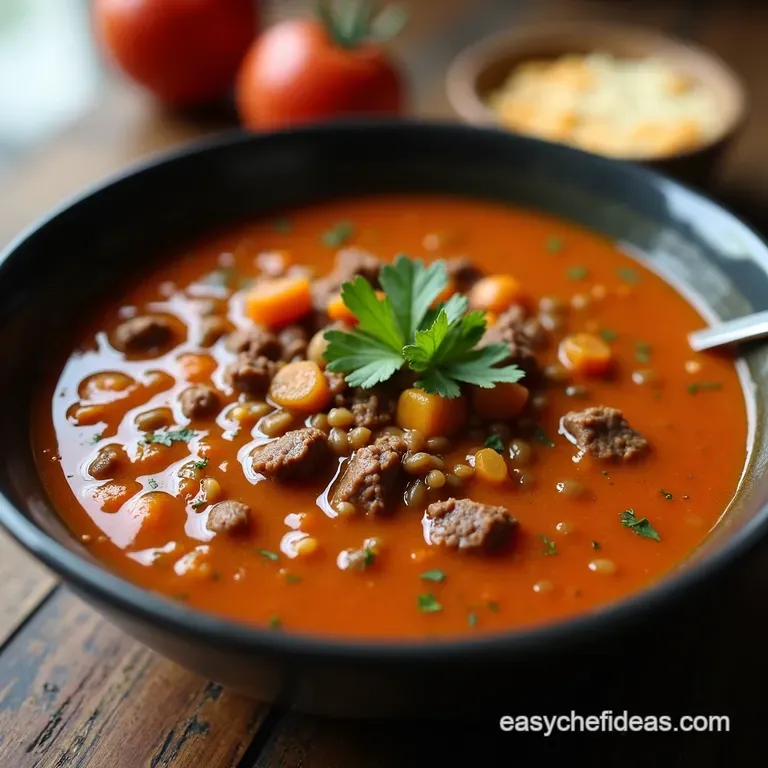 Hearty Beef and Lentil Soup A Proper Winter Warmer