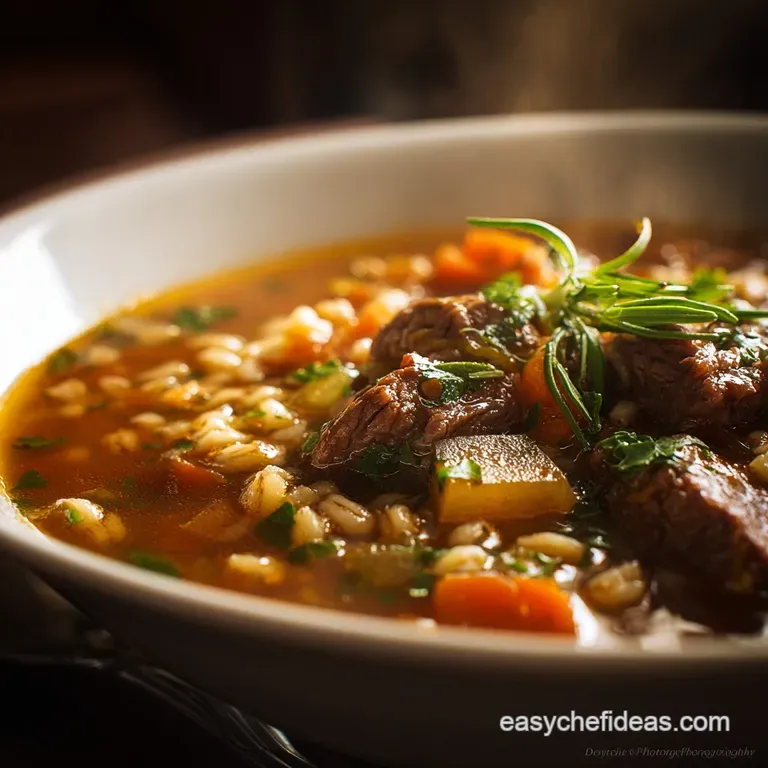 Beef Barley Soup: A Rich Hearty Winter Warmer Recipe