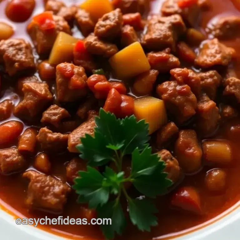 Hearty Chuck Roast Chili: a Comforting Bowl of Joy presentation