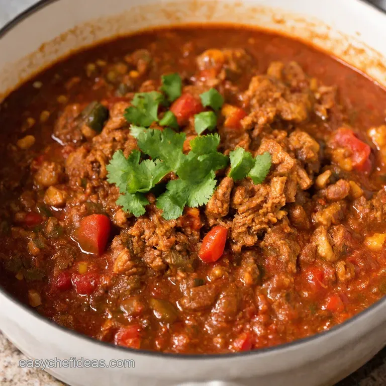 Hearty Healthy Ground Turkey Chili presentation