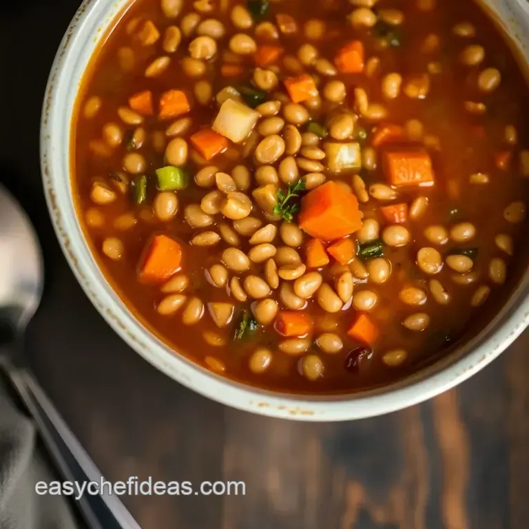Hearty Homestyle Lentil Soup presentation