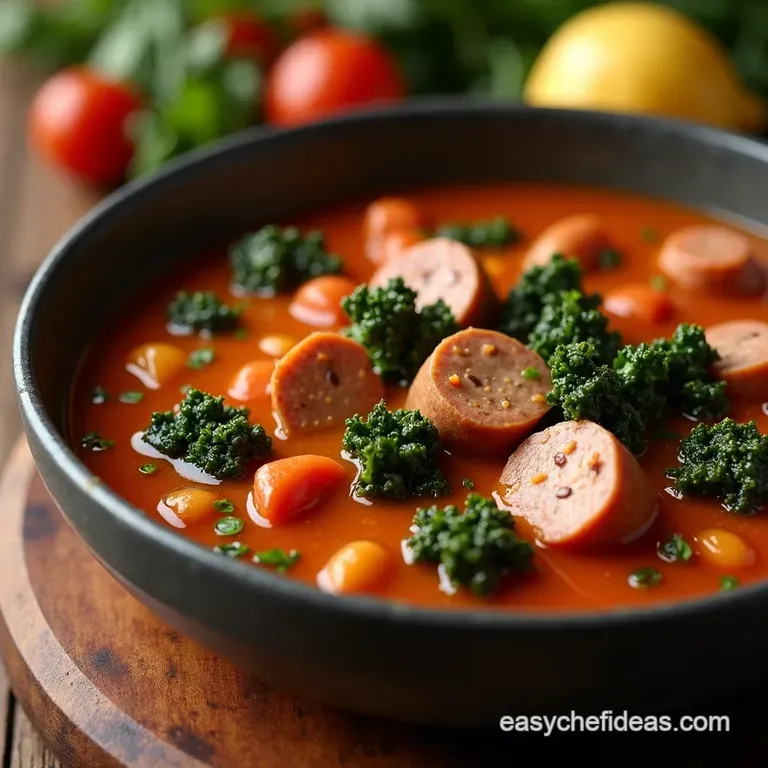 Hearty Italian Sausage and Kale Soup a Tuscan Comfort Classic presentation