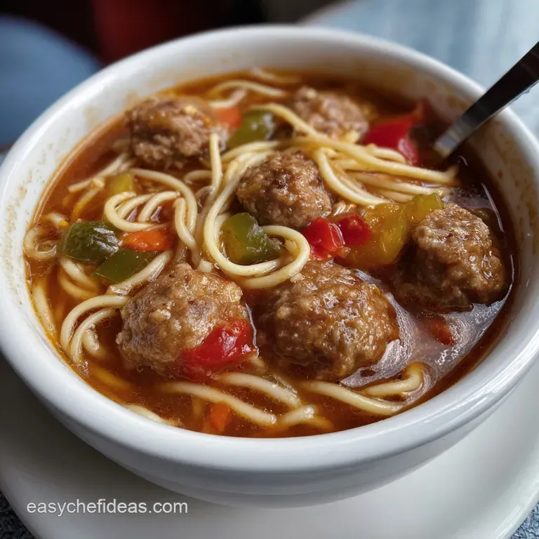 Meatball and Spaghetti Soup: The Comfort Bowl