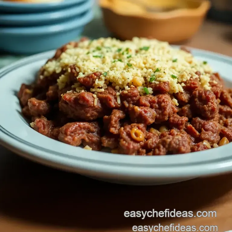 Hearty Meatloaf Casserole presentation