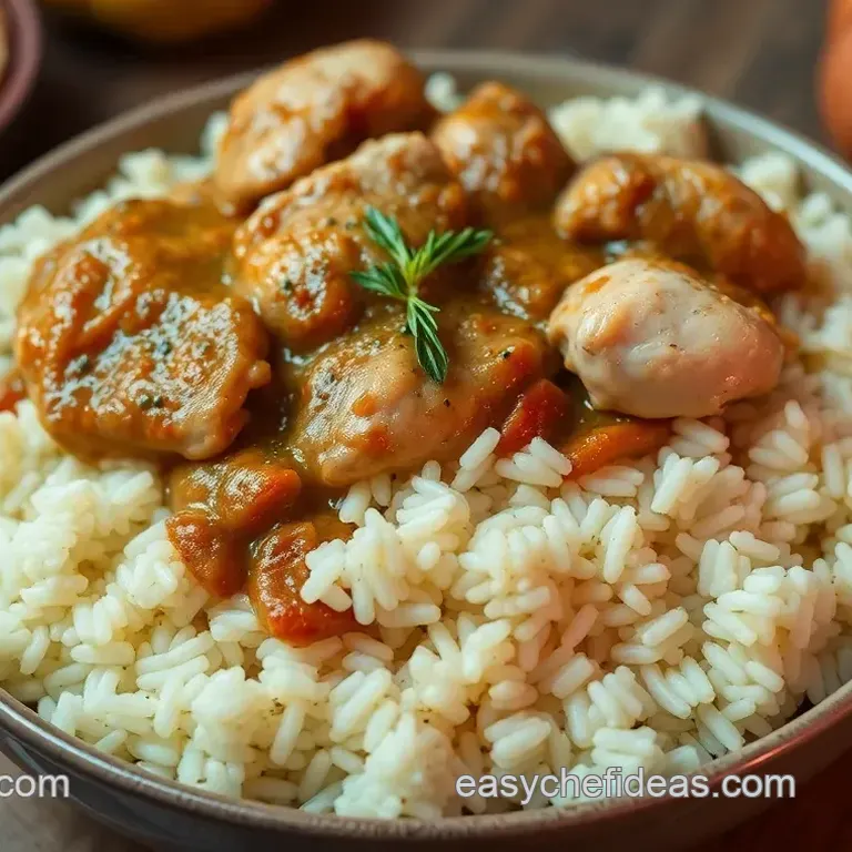 Hearty Smothered Chicken and Rice