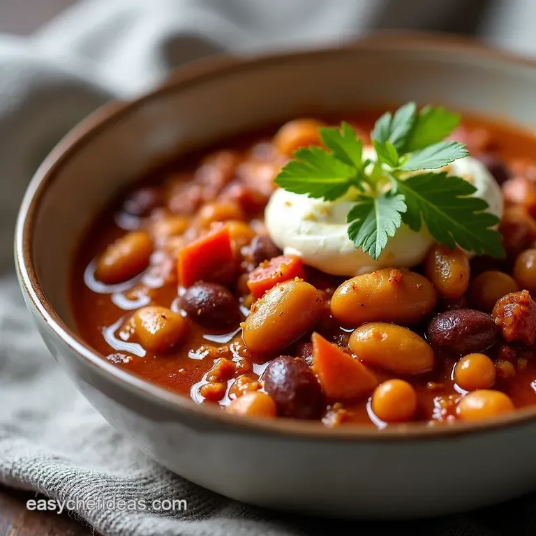 Hearty ThreeBean Vegetarian Chili A Proper Winter Warmer