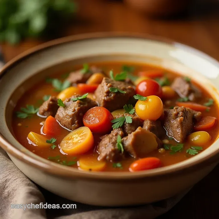 The Sunday Best Vegetable Beef Soup Classic Hearty presentation