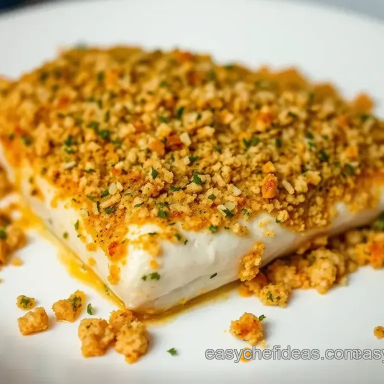 Herb-Crusted Monkfish with Lemon Butter Sauce