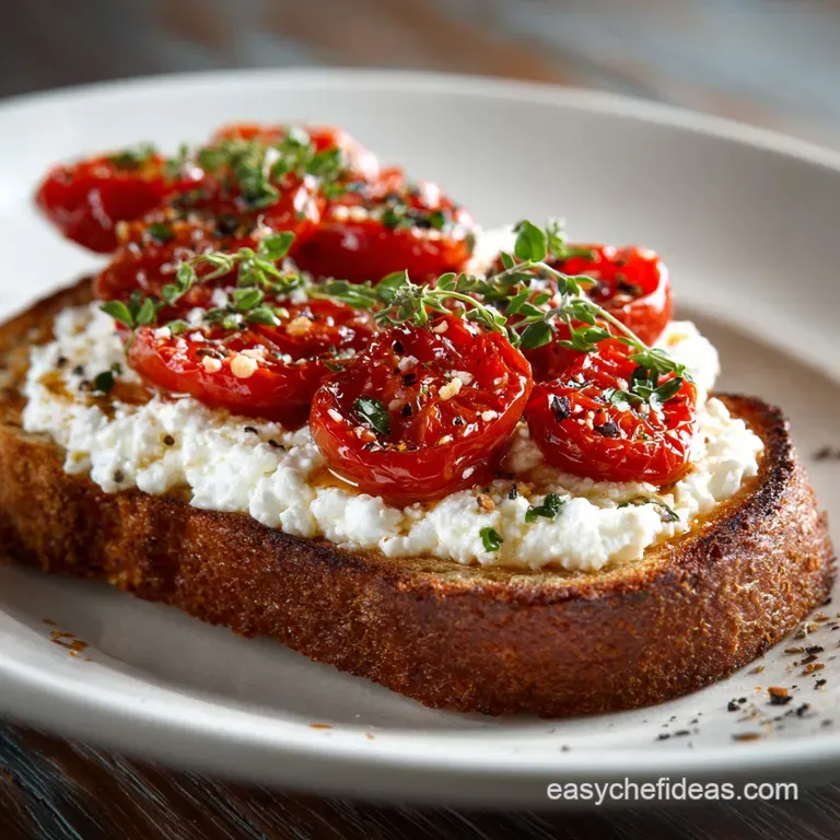 Breakfast Toast: The Full Monty with Roasted Tomatoes and Herb Ricotta