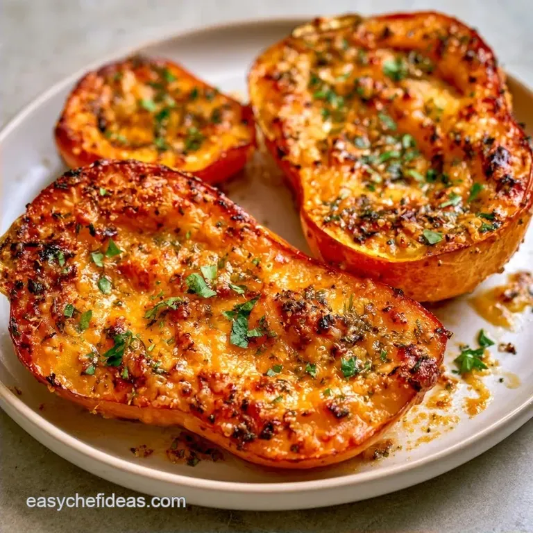 Herb Roasted Acorn Squash with Parmesan