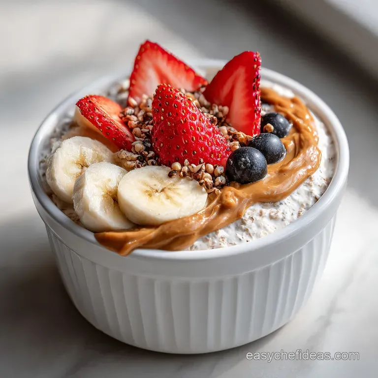 High-Protein Overnight Oats with Peanut Butter