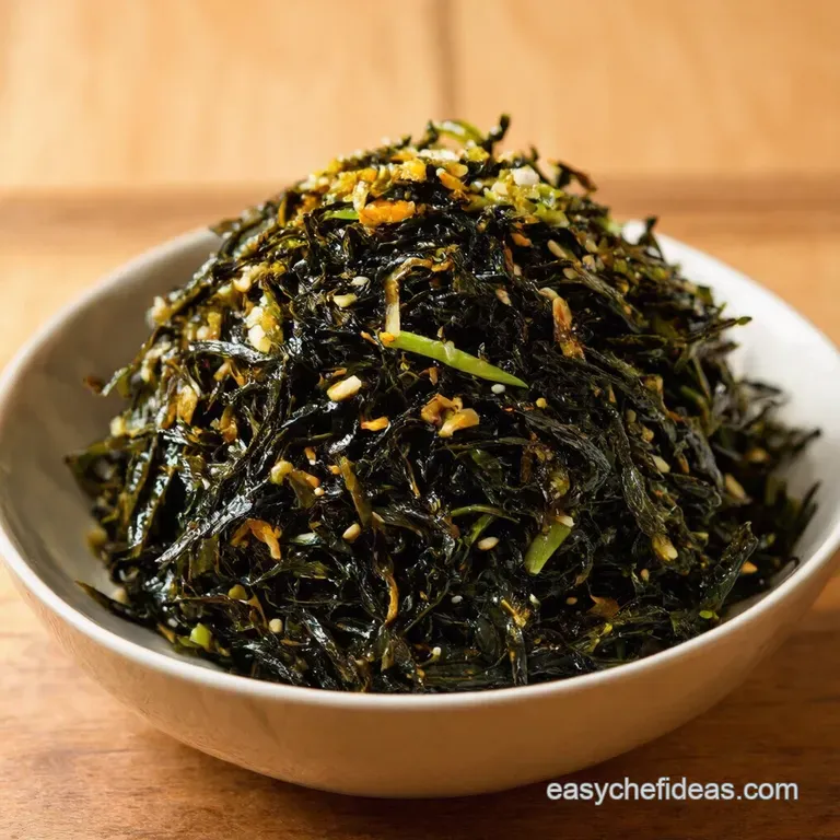 Hijiki Harmony a Savory Seaweed Salad presentation