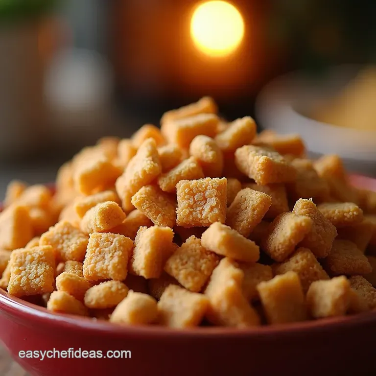 The Ultimate Holly Jolly Chex Mix Crispy Buttery and Kissed with Christmas Spice presentation
