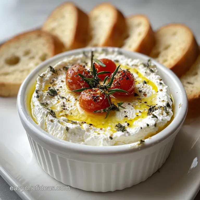 Elegant swirl of soft, garlic-herb cheese on a wooden board, surrounded by crusty bread, vibrant radishes, and fresh green...