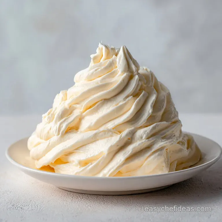Elegant swirls of fluffy white frosting piped atop a cake, finished with a light dusting of colorful sugar pearls.