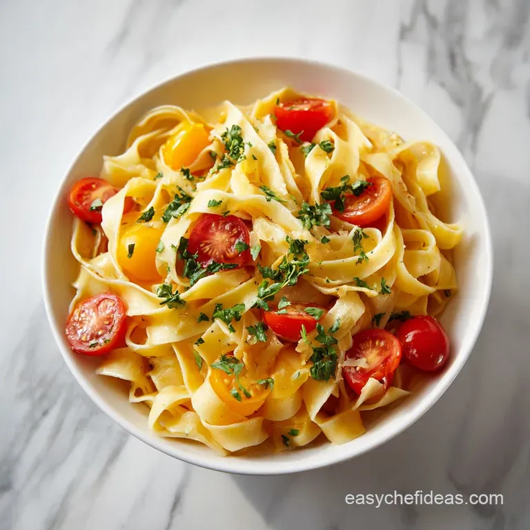 Homemade Pasta: Silky Ribbons with Creamy Garlic Sauce