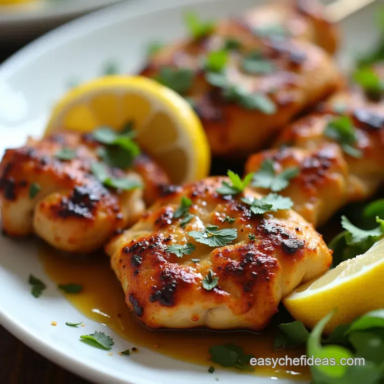 SunKissed Greek Chicken Souvlaki with Homemade Herbed Lemon Marinade
