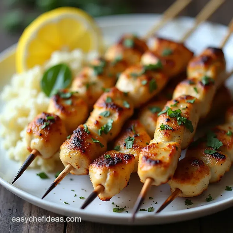 The Aegean Breeze HeartHealthy LemonOregano Chicken Skewers with Homemade Greek Rub
