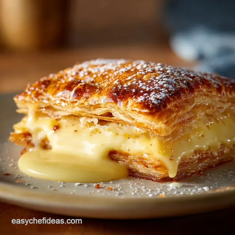 Passion Flakies Homemade Flaky Pastry with Tangy Tropical Custard presentation