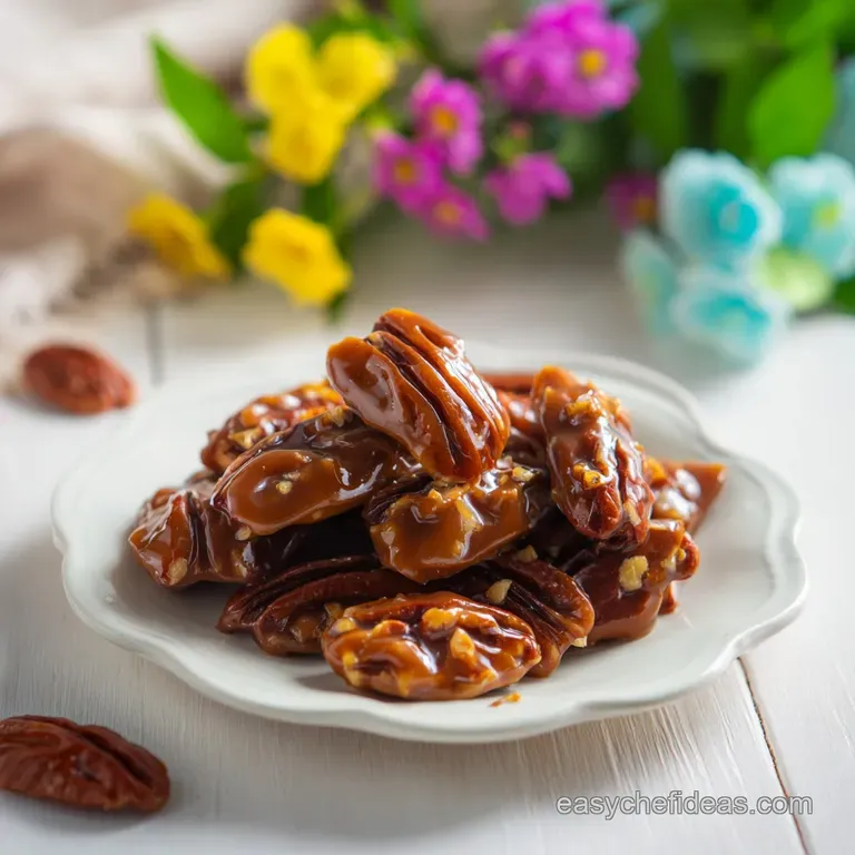 Golden caramel and dark chocolate squares artfully arranged on a dark slate, sprinkled with chopped nuts.