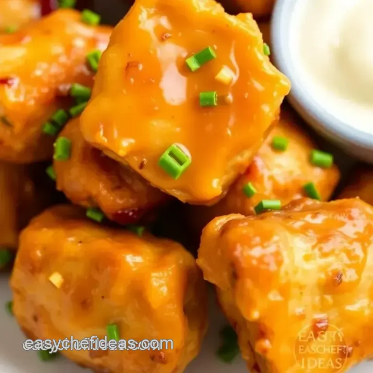 Honey Garlic Chicken Bites presentation