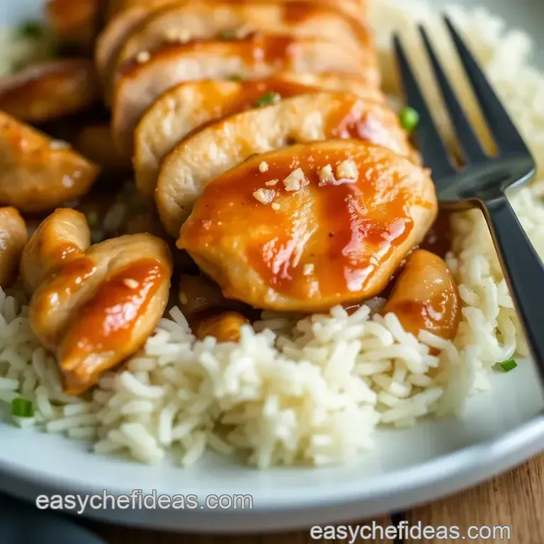 Honey Garlic Glazed Chicken Tenderloins presentation