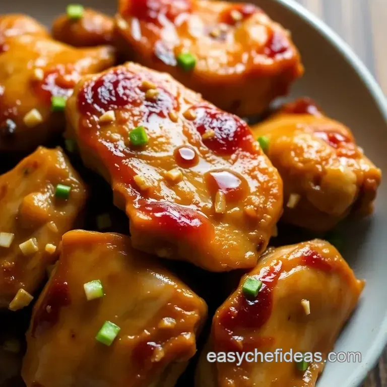Honey Garlic Glazed Chicken Thighs presentation