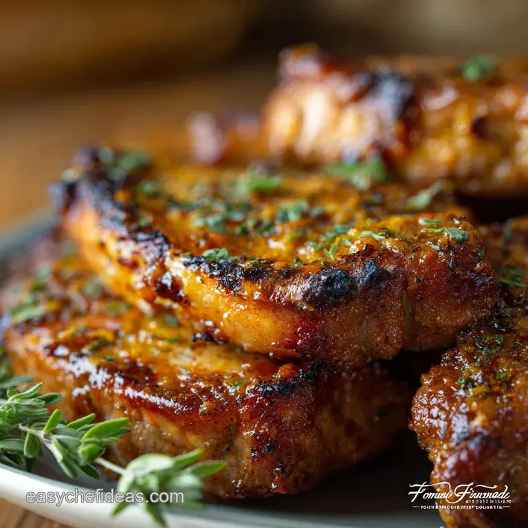 Honey Mustard Air Fryer Pork Chops: Crispy Golden Ready in a Flash presentation