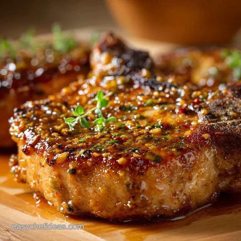 Honey Mustard Air Fryer Pork Chops: Crispy Golden Ready in a Flash