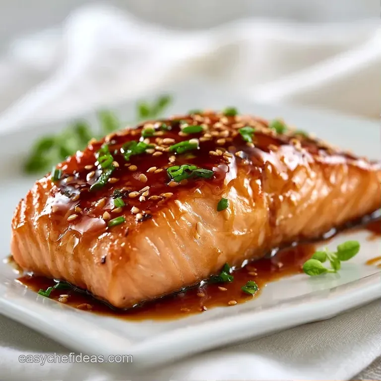 Seared pink fillet topped with toasted sesame seeds and sliced scallions, artfully plated on a dark slate board.
