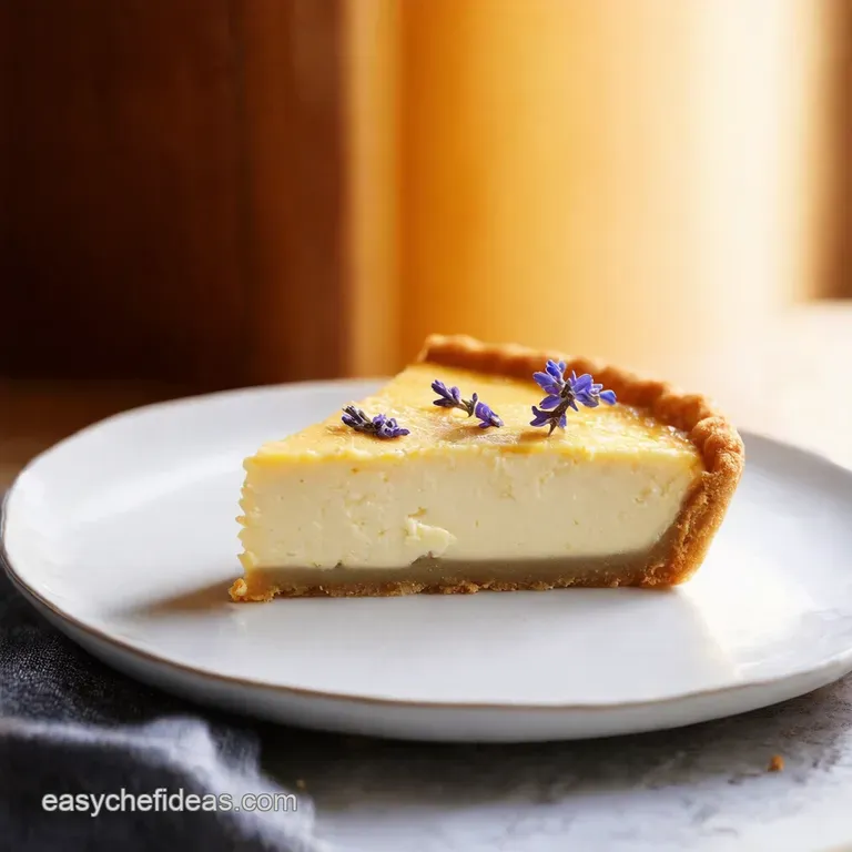 Honeylavender Goat Cheese Tart with Caramelized Onions presentation