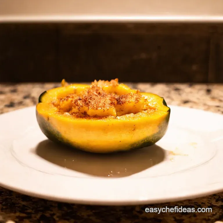 Honeyroasted Delicata Squash with Sage Brown Butter Crumble presentation