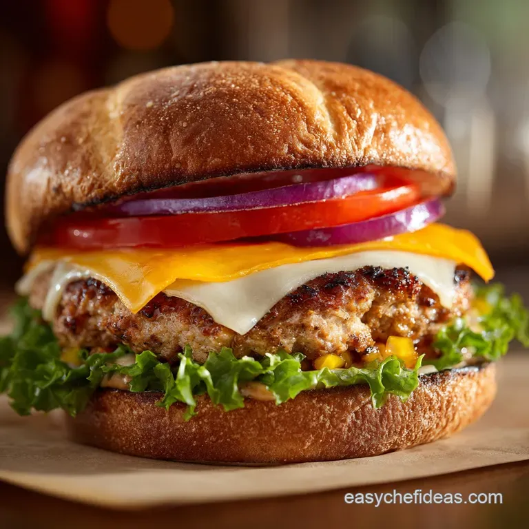 Inside Out Turkey Cheeseburger The Ultimate Juicy Stuffed Turkey Burger