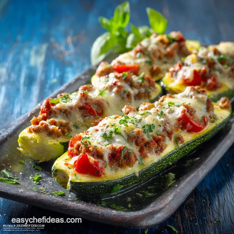 Stuffed Zucchini with Sausage Hearty Italian Boats with Parmesan and Panko