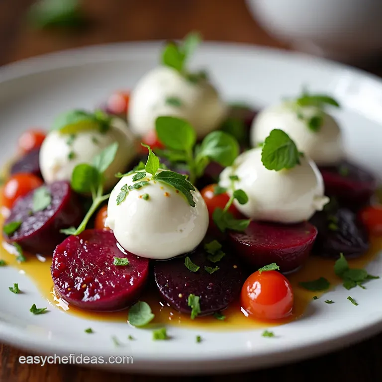JewelToned Burrata Beet Salad with Pistachio Dukkah