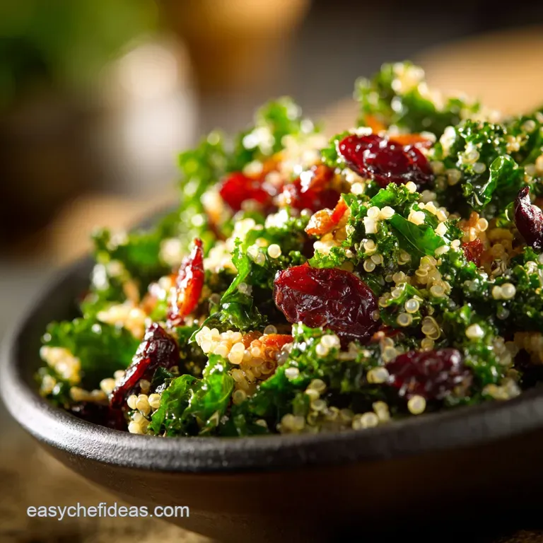 Kale Salad with Quinoa and Cranberries The Mighty Midweek Power Crunch