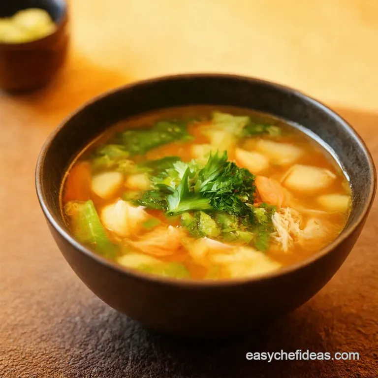 Kenchin Jiru Hearty Vegetable Soup presentation