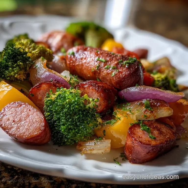 LowCarb Keto Kielbasa Veggie Sheet Pan | 10-Minute Prep