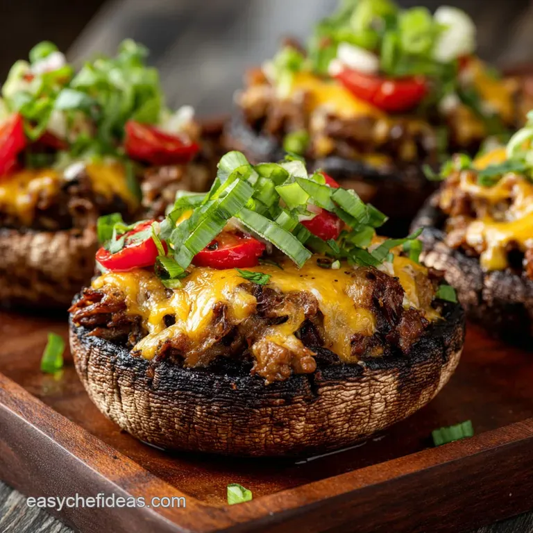 The Great Portobello Swap Cheesy Philly Stuffed Shrooms LowCarb