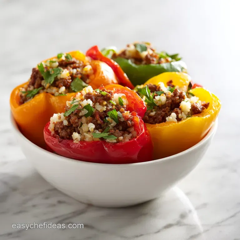 Keto Stuffed Peppers: Savory Ground Beef
