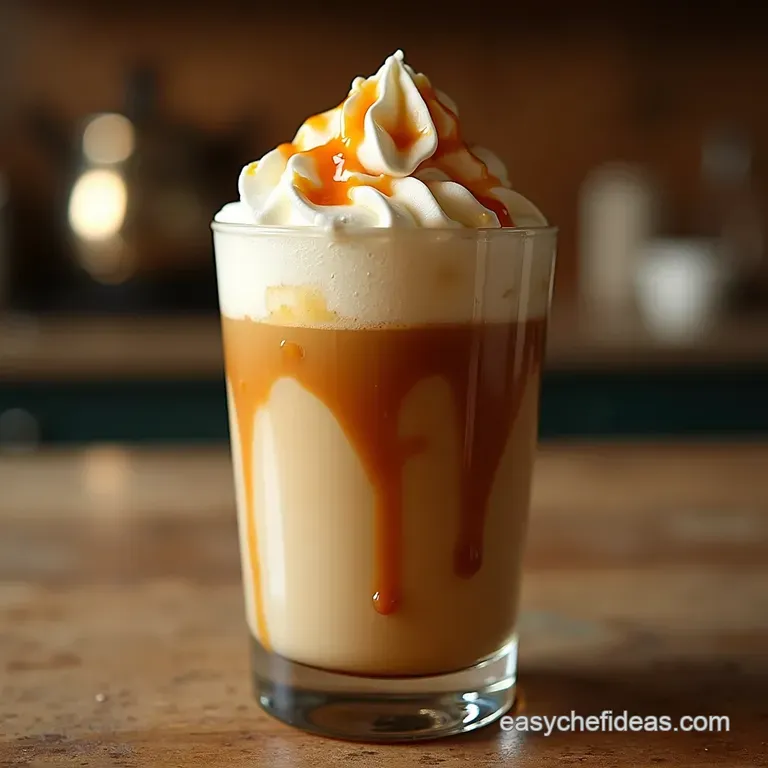 The Skip the Queue Perfect Layered Iced Caramel Macchiato presentation