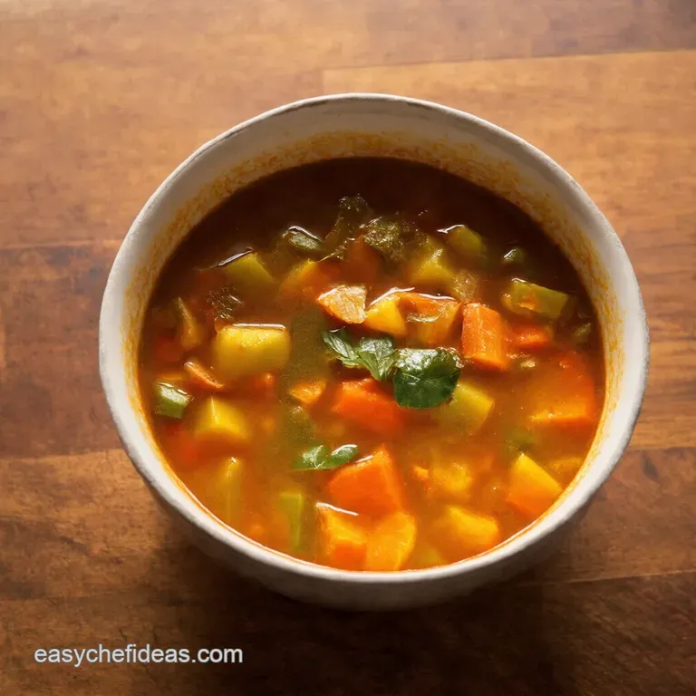 Lazy Sunday Crockpot Vegetable Soup presentation