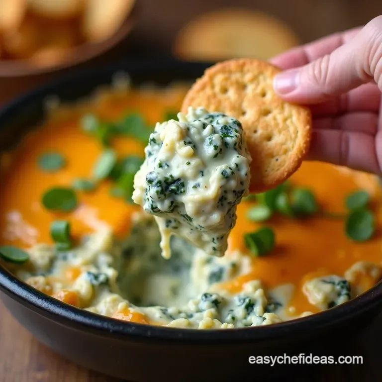 Lazy Sunday Spinach Artichoke Dip Crockpot Edition presentation