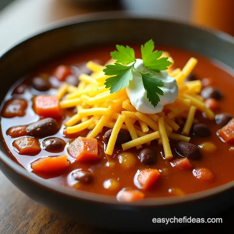 LazyDay Crockpot Taco Soup Fiesta in a Bowl