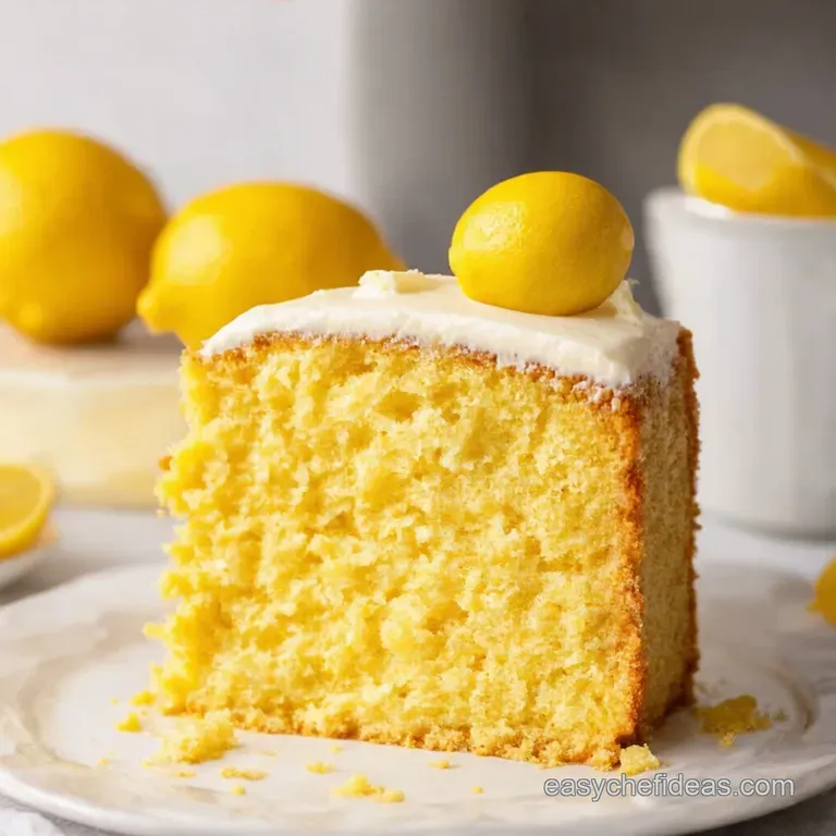 Lemon Butter Cookie Dream Cake presentation