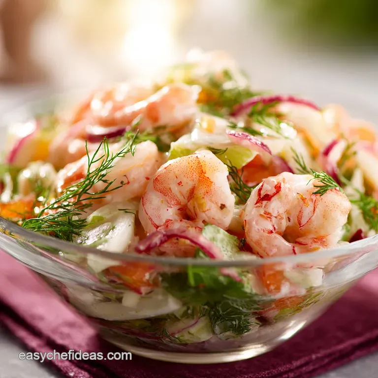 The Queen of Summer Lunch Refreshing Shrimp Salad with Lemon Dill presentation